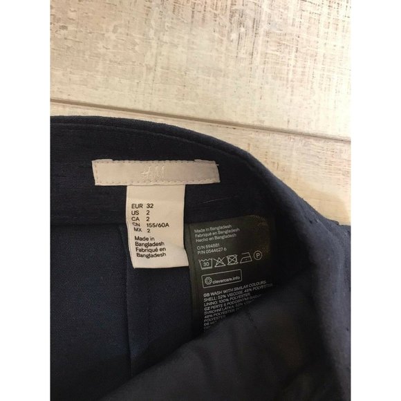 Women's Dark Blue Pencil Mini Skirt Size 2 - Picture 3 of 3